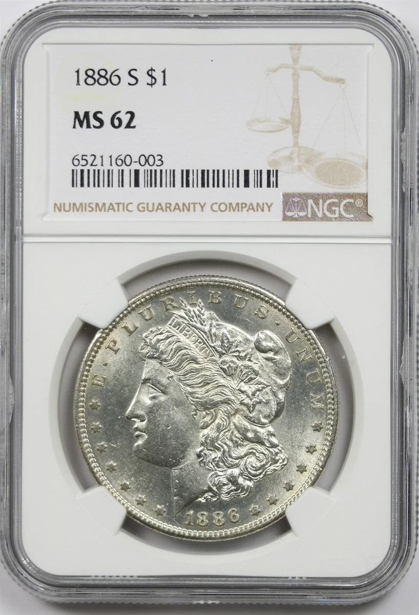 MS 62 Graded 1886 Year Morgan US Dollars (1878-1921) for sale | eBay MS 62 Graded 1886 Year Morgan US Dollars (1878-1921) for sale | eBay