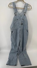 VTG OshKosh B'Gosh Railroad Stripe Overalls Adult 40x30 Union Made Vestbak