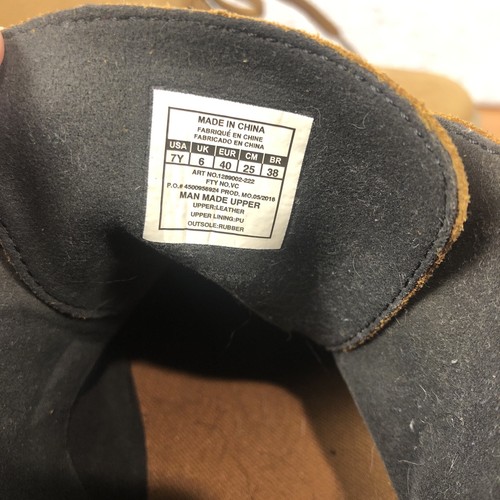 Under Armour Coast Nubuck Leather Upper Brown Mid-Top Chukka Sneaker Boot 7Y - Picture 9 of 10