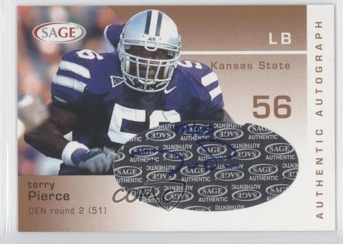 2003 SAGE Auto Bronze /650 Terry Pierce #A33 Rookie Auto RC