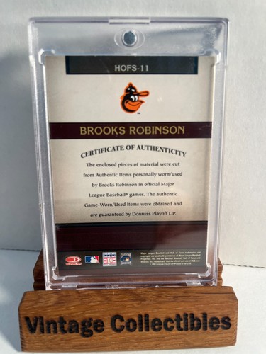 2005 Donruss Greats Hall of Fame Souvenirs Bats Signatures Auto Brooks Robinson - Picture 2 of 2