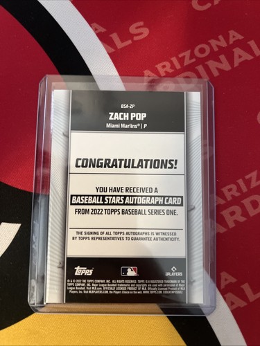 2022 Topps Series 1 - Baseball Stars Autographs Zach Pop #BSA-ZP (AU, RC) - Picture 2 of 2