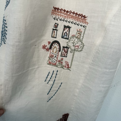 JOHNNY WAS Pete & Greta Women's White Linen Embroidered Drawstring Pants- SZ M - Picture 4 of 24