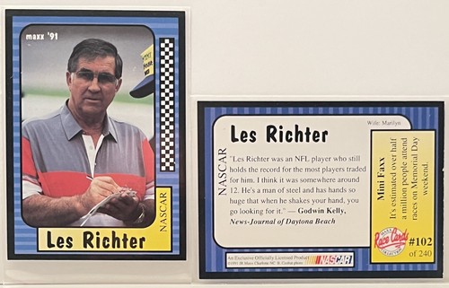 1991 MAXX NASCAR LOOSE SINGLE RACING TRADING CARDS COMPLETE YOUR SET - Picture 125 of 262