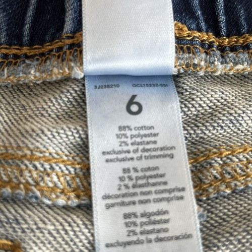 Carters Kid Jeans Girls 6 Blue Drawstring Stretch Pockets Medium Wash - Picture 7 of 7