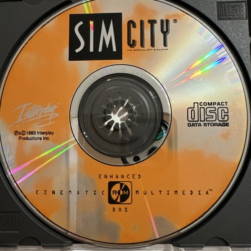 RARE - Vintage SIMCITY Enhanced 1993 PC Original Boxed Game CD Rom. Tested. - Picture 4 of 17