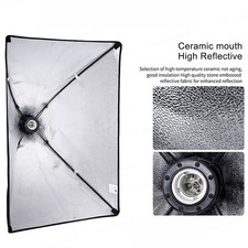 Studio Photography Light Kit Softbox Lighting Set With 45W LED Light Bulb