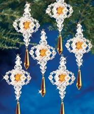 The Beadery Holiday Beaded Ornament Kit-Victorian Drop, Makes 6