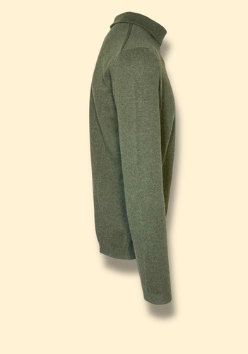 Stile Latino 95% Kaschmir 5% Wolle Pullover Rollkragen leicht dunkelgrün - Bild 3 von 11