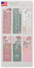 Colorful Inspirational Magnetic Scripture Bookmark Pagemarker Set for Women: Enc