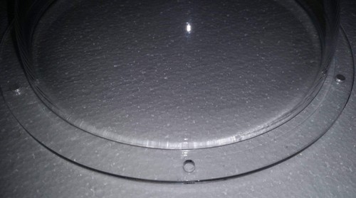 Acryl Kuppel/Kunststoff Halbkugel - klar - 6" Durchmesser, 1/2" Flansch mit Pre-D... - Bild 5 von 5