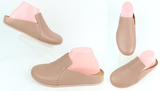 NEW Fitflop Women  s Chrissie II Haus Leather Slippers Beige Size 8