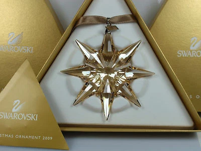 SWAROVSKI SCS GOLD ORNAMENT 2009 MIB #1026761