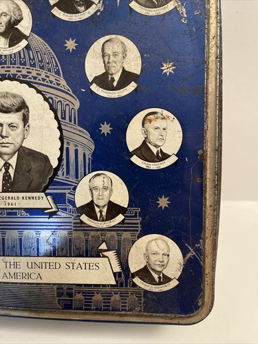 Murray-Allen Regal Crown Tin 1960’s Presidents of The United States of America - Picture 3 of 12