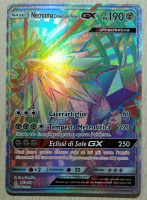 LEGGI LA DESCRIZ POKEMON GX NECROZMA CRINIERA DEL VESPRO ULTRA SOLE E LUNA