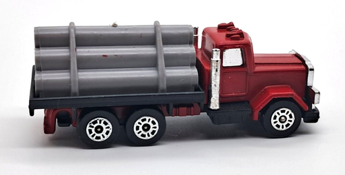 Corgi Juniors 1983 Pipe Truck E-175 Red & Gray Vintage Great Britain 1/64 READ - Picture 4 of 6