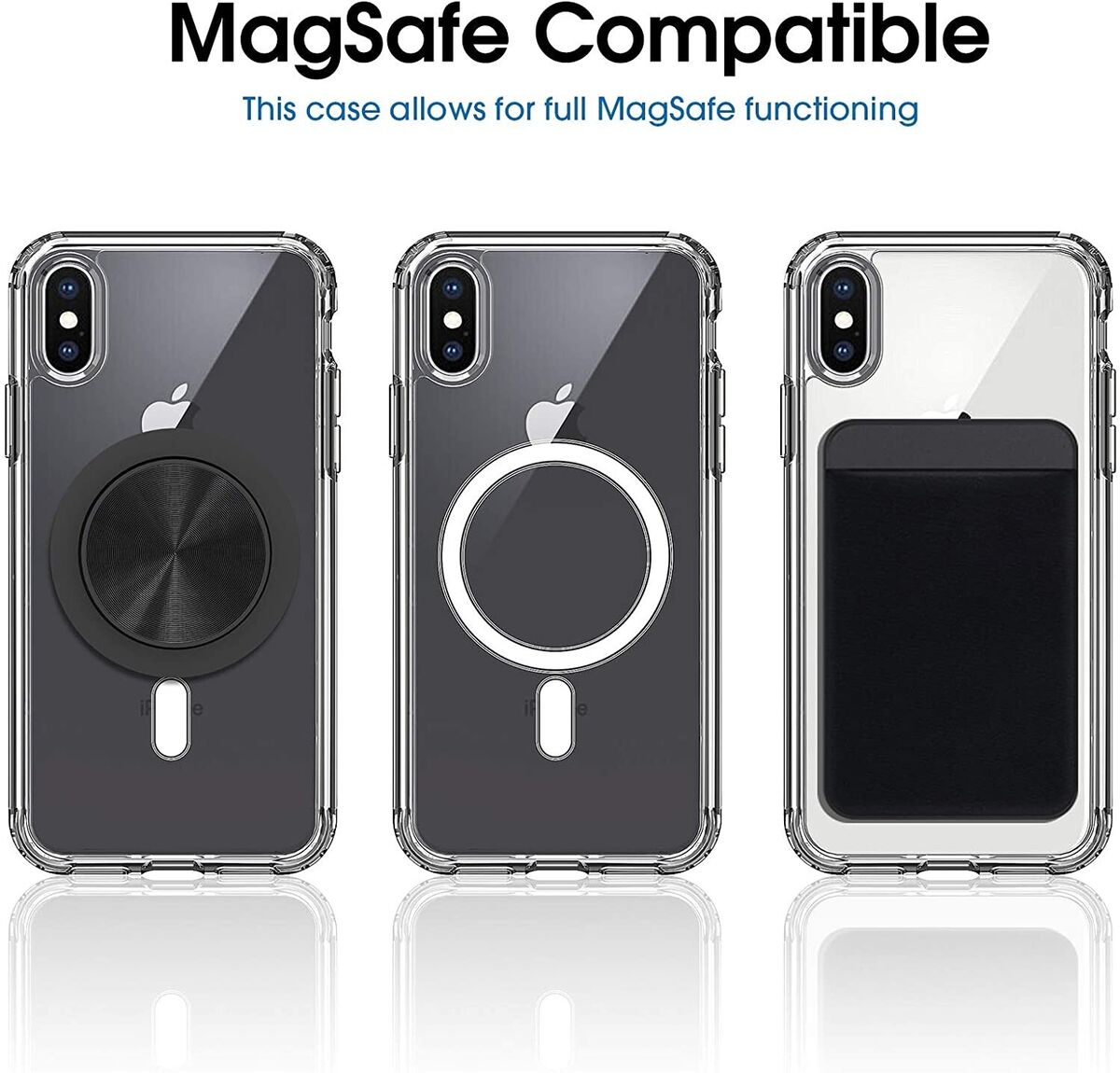 amCase iPhone X/Xs (5.8) Clear Case with MagSafe Support for