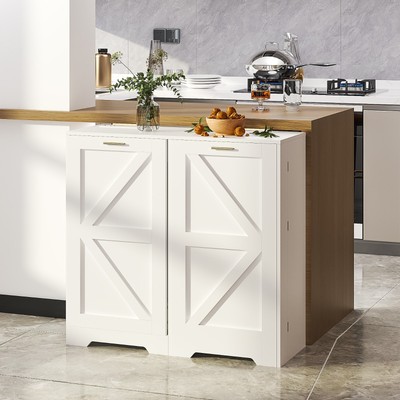 Tilt-out Trash Can Kitchen Island Cabinet Storage Adjustable Shelf Power Outlet