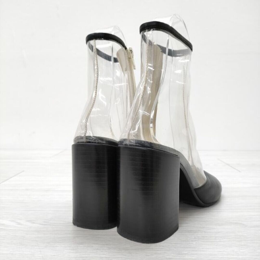 行列のできるレビュー商品、集めました。高評価アイテム Mm6 Maison Margiela Pvc Leather Side Zip Heel Boots Clear 靴