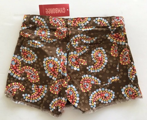 NWT Gymboree Island Getaway Sz 9 Brown Flower Paisley Fringe Shorts - Picture 2 of 2