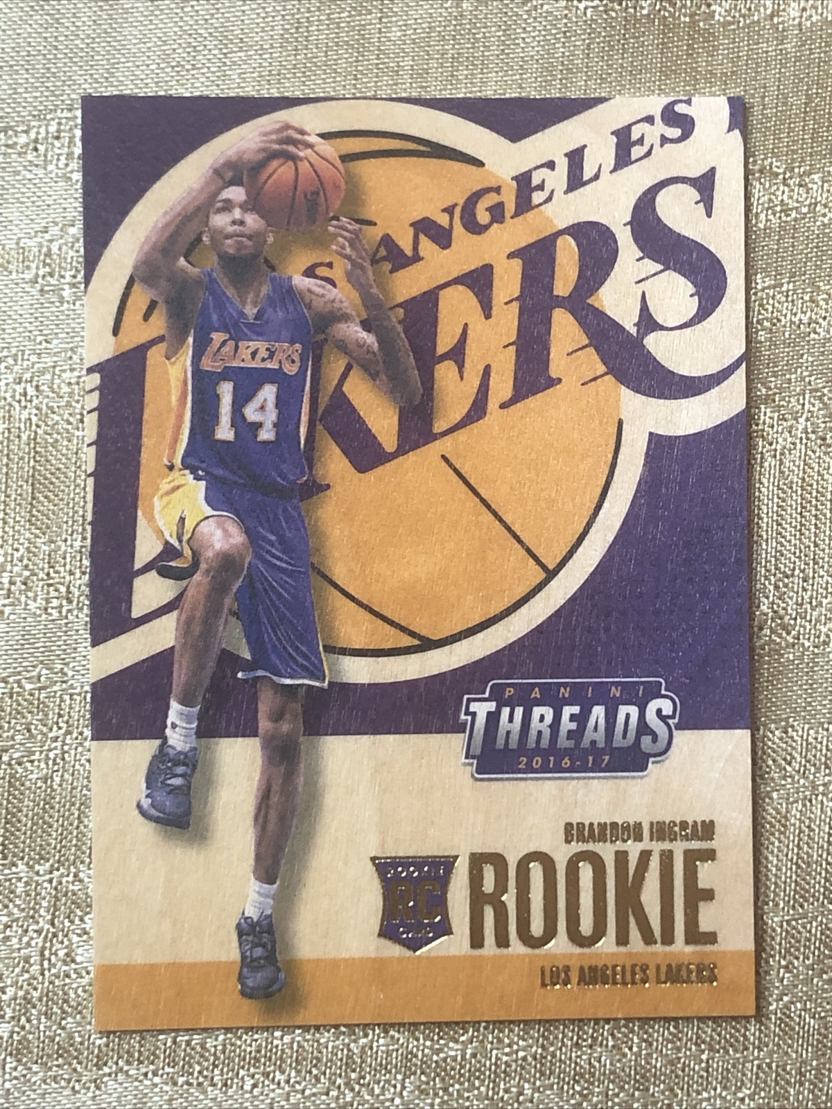 2016-17 Panini Threads Brandon Ingram Rookie Wood #241