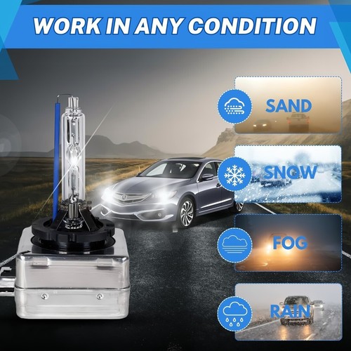 Jeep Cherokee KL 2013-2018 Pair D3S Xenon HID Bulbs 35W Ice Blue 8000K Low Beam - Picture 9 of 10