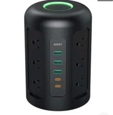 AUKEY powerhub XL 12 AC outlets 5 USB ports NEW