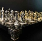 Vintage Chess Set Mythology Handmade Marble Wood Chess Board Christmas Gift🎁