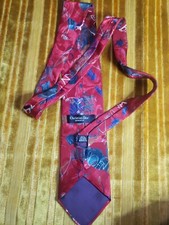 CHRISTIAN DIOR Monsieur 100% Silk Neck Tie Men’s Designer Vintage Made In USA
