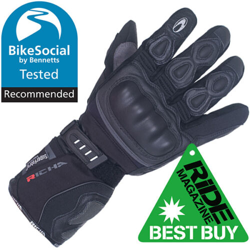 RICHA ARCTIC Black Waterproof & Thermal Winter Motorcycle Gloves RIDE BEST BUY - Picture 2 of 5