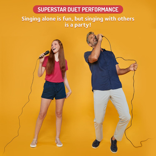 Máquina de canto micrófono con cable para karaoke, (rosa) - Vo dinámico unidireccional - Imagen 4 de 12