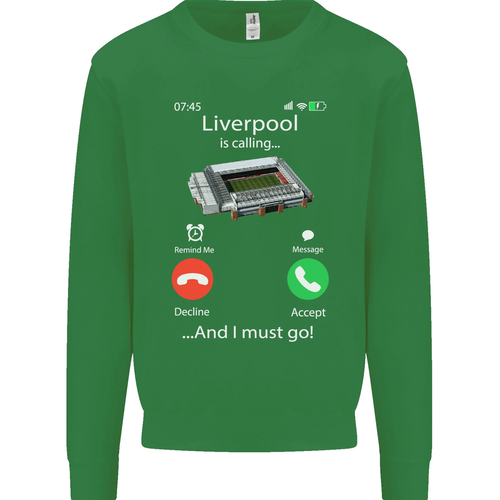 Liverpool Is Calling Funny Football Kids Sweatshirt Jumper - Picture 7 of 87