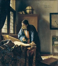 Johannes_Vermeer Art Poster or Canvas Print "The_Geographer"