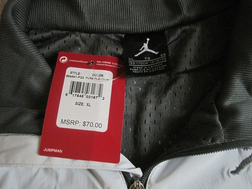 NWT Nike Air Jordan Boys Jumpman ¼ Zip 90s Popover Jacket, Pure Platinum, Sz XL - Picture 2 of 12