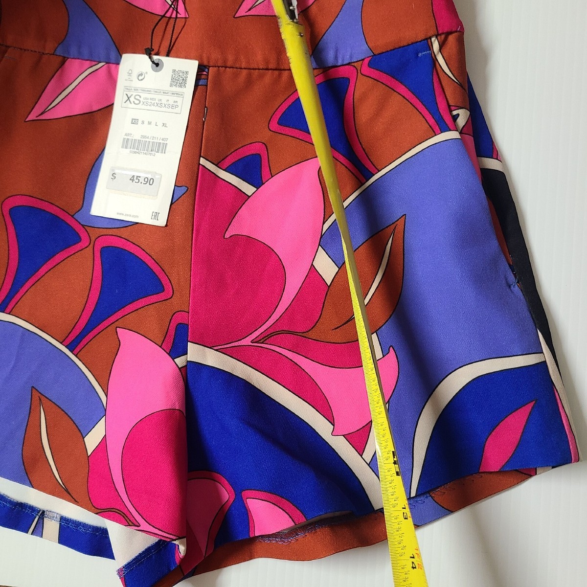ZARA PRINT SHORTS MULTICOLORED SIZE XS | 2954/211/407 | eBay