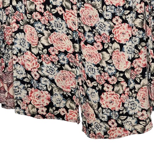 Billabong Bluse mit Knopfleiste Größe Small Mehrfarbig Blumenmuster Viskose Damen LS - Bild 4 von 9