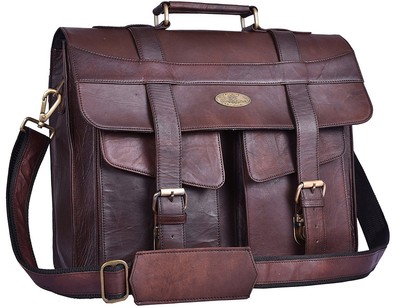 Men/'s Genuine Leather Vintage Laptop Messenger Carry On Briefcase Bag Satchel