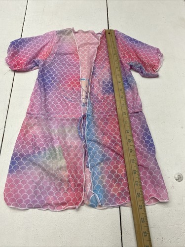 Shein Toddler Girls Pink Fish Scales Print Swimsuit Mesh Robe Size 6Y - Picture 5 of 6