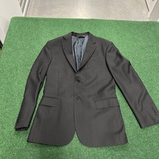 Pronto Uomo Signature Suit Mens 40 Italy Lanificio Di Tollegno Black