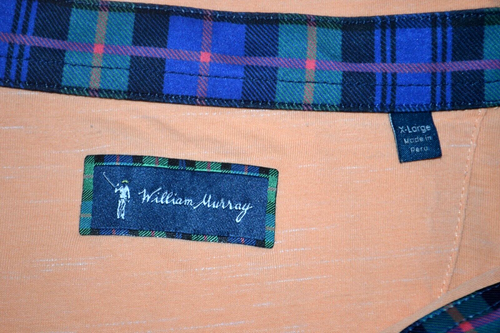 WILLIAM MURRAY Men's Short Sleeve Polo / Golf Shirt SIZE XL Peach / Orange - Picture 8 of 8