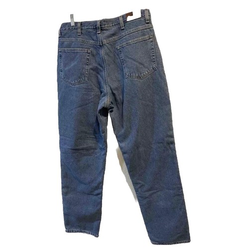 L.L. LL Bean Denim Green Fleece Lined Jeans Men's Size 36X32” Classic Fit - Picture 2 of 9