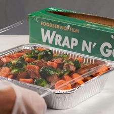 Karat 18" x 2000' WRAP NÂ GO Foodservice Film with Serrated Cutter, C