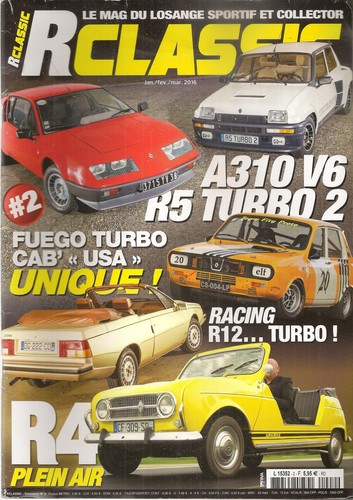 RCLASSIC 2 ALPINE A310 V6 R5 TURBO 2 R4 PLEIN AIR FUEGO CABRIOLET RENAULT LE CAR - Bild 1 von 3