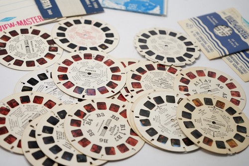 VTG Sawyer's Black View Master In Original Bakelight Storage Case + Reel Lot - Picture 9 of 16