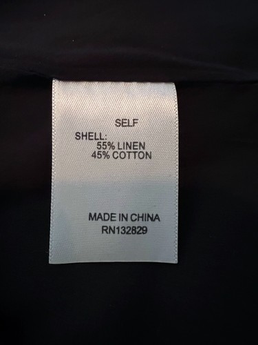 LPA Kleid 495 schwarz Leinen Rüschensaum & Bündchen - M - Bild 10 von 10