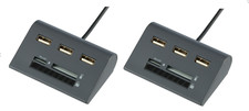 Lot of 2 Onn Multi-Port 3x USB Hub  SD, microSD,Com-Flash Card Reader