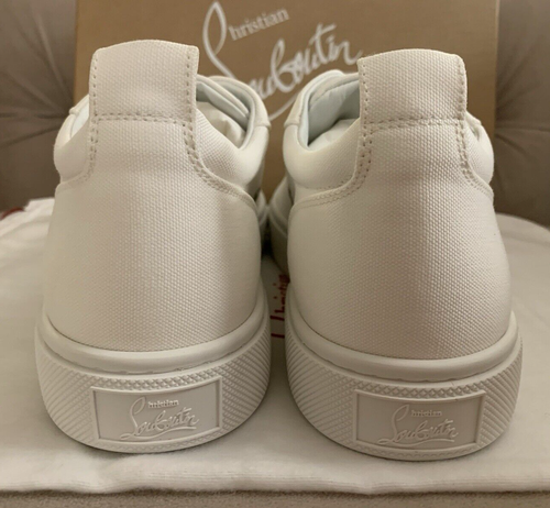 Christian Louboutin Mujer Simplerui Tenis de caña baja Blanco Talla 40.5 ¡NUEVO EN CAJA! - Imagen 12 de 13