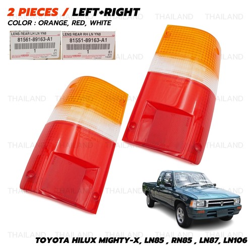 Fits Toyota Hilux RN85 LN85 87 106 1989 - 96 Pair Lens Tail Lamps Lights - Picture 2 of 10