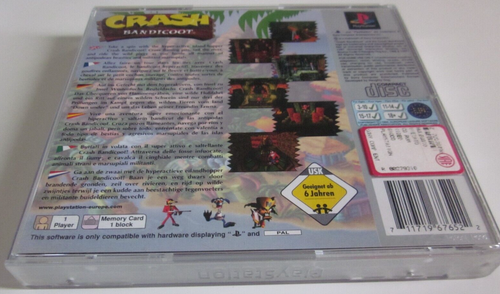 CRASH BANDICOOT-SONY PLAYSTATION 1-PAL-OTTIMO PLATINUM COMPLETO-CD SPECCHIO-RARO - Foto 6 di 8