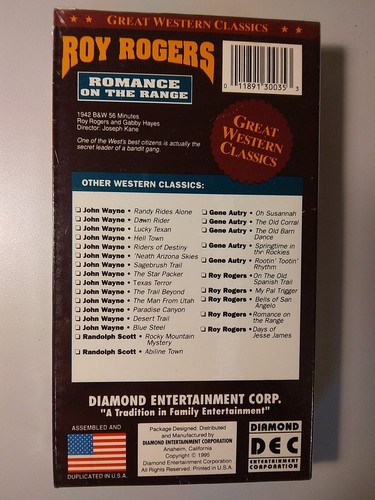 Romance On The Range VHS Tape Roy Rogers Brand New Sealed - Bild 2 von 3
